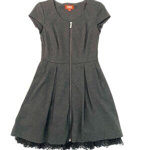 Kirna Zabete Target grey mini dress Womens 2 zipper Polka dot tulle party retro